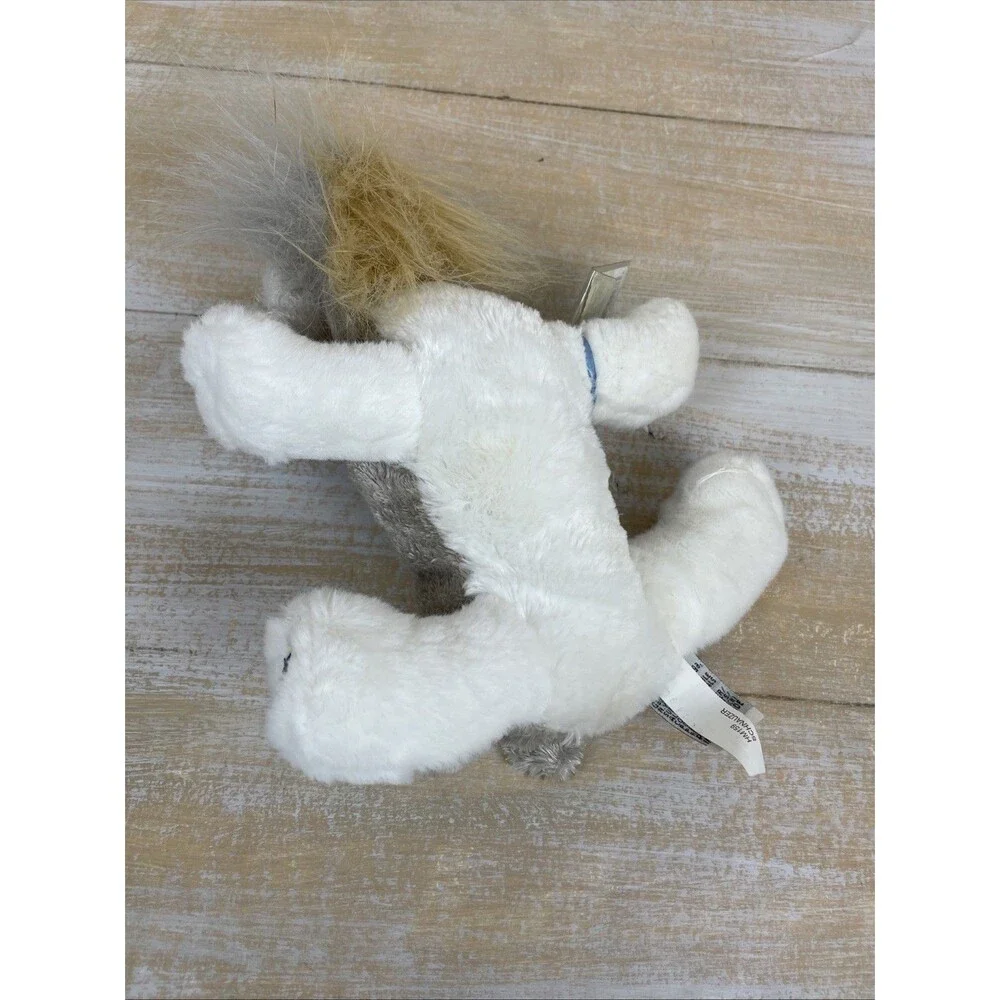 Ganz Webkinz Schnauzer HM159 Gray & White Stuffed Animal w/ Unused Code
